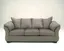 Darcy Cobblestone Gray Fabric Sofa with Flared Arms