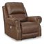 Auburn Leather Power Recliner with Metal Frame