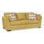 Sunflower Yellow Queen Velvet Sleeper Sofa with Flared Arms