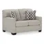 Gray Tufted Fabric Loveseat with Removable Cushions