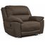 Espresso Faux Leather Oversized Recliner with Pillow Top Arms