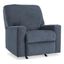 Navy Blue Polyester Contemporary Recliner Chair