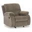 Light Brown Oak Microfiber Recliner with Gentle Rocking Motion