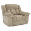 Wheat Beige Metal Power Recliner with Adjustable Headrest