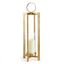 Gold Aluminum and Glass 30.5" Candle Lantern