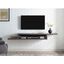 Skyline Walnut Asymmetrical Floating TV Console 72-Inch