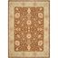 Handmade Tuscany Elegance Wool Rug 5'3" x 7'6" in Brown and Light Blue