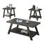 Charcoal Finish Craftsman-Era Inspired Wood Coffee Table Set