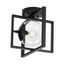 Matte Black Nickel Globe 12" Modern Semi-Flush Mount Light