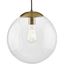 Atwell 12-inch Brushed Bronze Globe Pendant with Clear Glass Shade