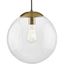 Atwell 12-inch Brushed Bronze Globe Pendant with Clear Glass Shade