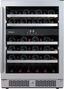 Stainless Steel 24" Dual Zone Wine Cooler with LED Lighting