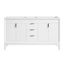 Emma 60" White Solid Wood Double Vanity Cabinet