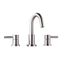 Brushed Nickel Modern Widespread Bathroom Faucet with Metal Handles