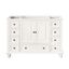 French White 48" Solid Wood Single Bathroom Vanity Base