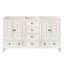 French White 60" Double Freestanding Solid Wood Vanity Cabinet