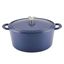 Anchor Blue 6-Quart Enameled Cast Iron Dutch Oven with Lid