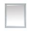 Sea Salt Gray 32"x28" Contemporary Rectangular Wood Vanity Mirror