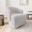 Gainsboro Light Grey Linen Swivel Barrel Accent Chair