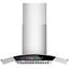 36'' Stainless Steel Wall Mount Range Hood with Tempered Glass and LED Lights