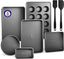 8-Piece Black Non-Stick Professional Bakeware Set