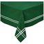 Green and White Striped Winter Fabric Tablecloth