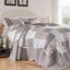 Giulia Gray Cotton Reversible Full Bedspread Set