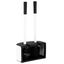 White Steel 2-in-1 Toilet Brush and Plunger Set with Holder