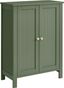 Forest Green MDF Living Room Cabinet with Adjustable Shelves