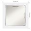 Contemporary White Wood 25" Square Bathroom Vanity Mirror