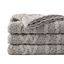 Battilo Light Grey Knitted Chenille Throw Blanket, 51" x 67"