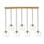 Baxter 7-Light Brass & Clear Glass Globe Pendant