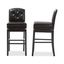 Ginaro Dark Brown Faux Leather Swivel Bar Stool Set