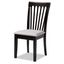 Parsons High Slat Gray Cane and Wood Side Chair