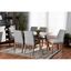 Tara Mid-Century Modern Walnut & Light Grey 7-Piece Dining Set