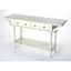 Talia Traditional White Rubberwood Console Table with Storage