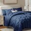 Navy Blue Microfiber Queen Bed in a Bag Set