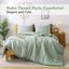 Sage Green Microfiber California King Comforter Set with Tassels