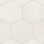 Makoto Shoji White Matte Hexagonal Porcelain Tile 11.5" x 10"