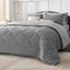 Full Size Gray Microfiber Reversible Bed in a Bag Set