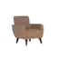 Taupe Metal Frame Armchair with Storage and Tufted Back