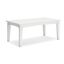 White Rectangular Outdoor Coffee Table with Slatted Top