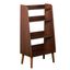 Berritza 44.5" Walnut Finish Midcentury Modern Bookshelf