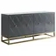 Gray and Gold 64" Modern Sideboard with Lacquer Finish