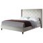 Elegant Linen Upholstered Queen Bed with Tufted Wingback Headboard