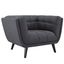 Mid-Century Modern Luxe Velvet Accent Chair with Tapered Legs