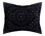 Chenille Tufted Medallion Motif Bedspread in Black Cotton