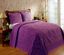 Plum Cotton Twin Bedspread with Tufted Design