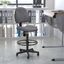 ErgoFlex 360 Gray Fabric Drafting Swivel Chair with Adjustable Footrest