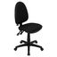 Ergonomic Mid-Back Black Fabric Swivel Task Chair with Adjustable Lumbar Support